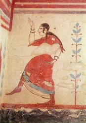 Tumba de los acróbatas (detalle de una bailarina)